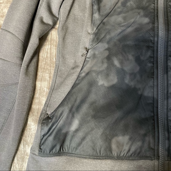Lululemon Gray Jacket with a hoodie inside of zipper in case it rains on you - Picture 5 of 17